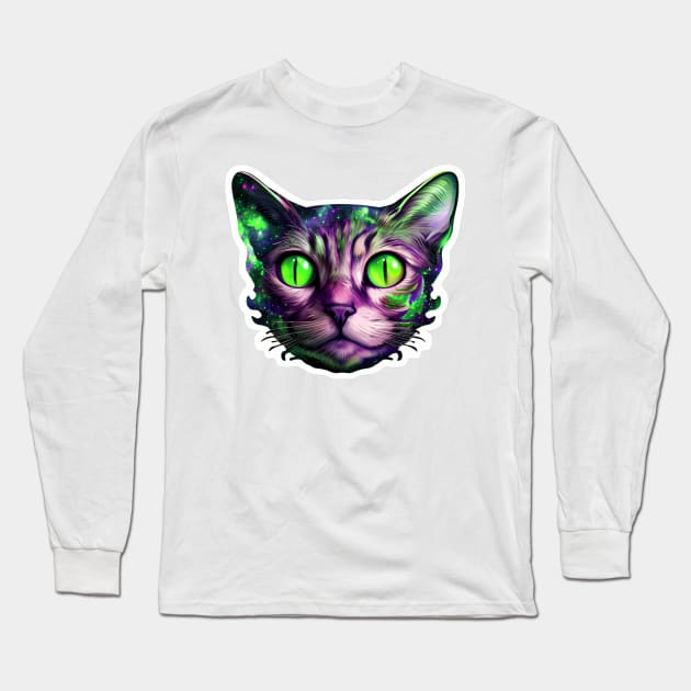 Violet cat Long Sleeve T-Shirt by JequiPrint